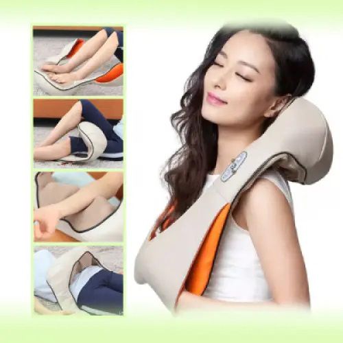 Роликовый массажер для спины и шеи massager of neck kneading фото