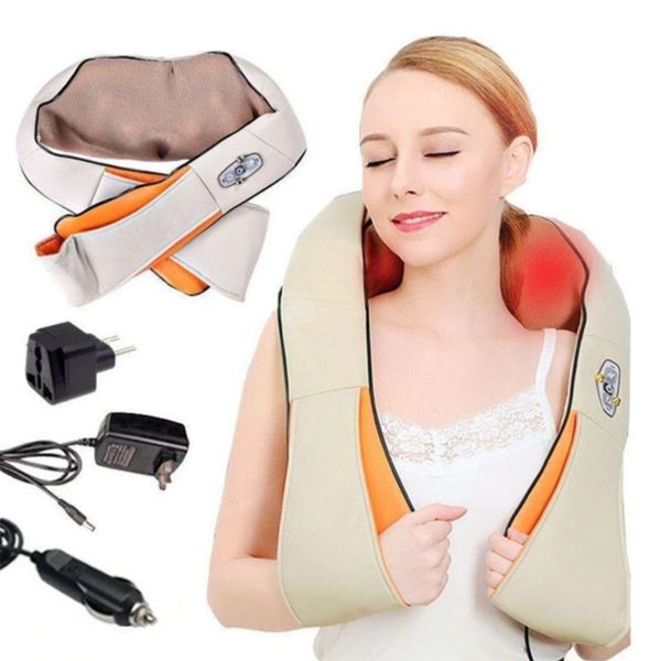 Роликовий масажер для спини та шиї massager of neck kneading фото