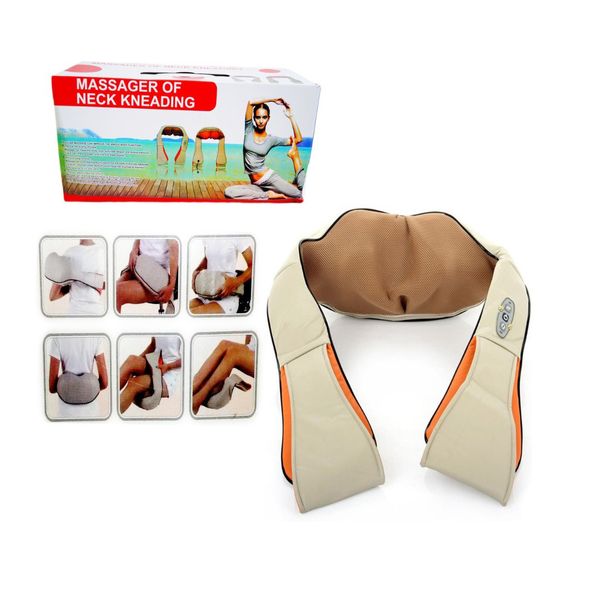 Роликовый массажер для спины и шеи massager of neck kneading фото