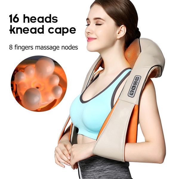 Роликовий масажер для спини та шиї massager of neck kneading фото