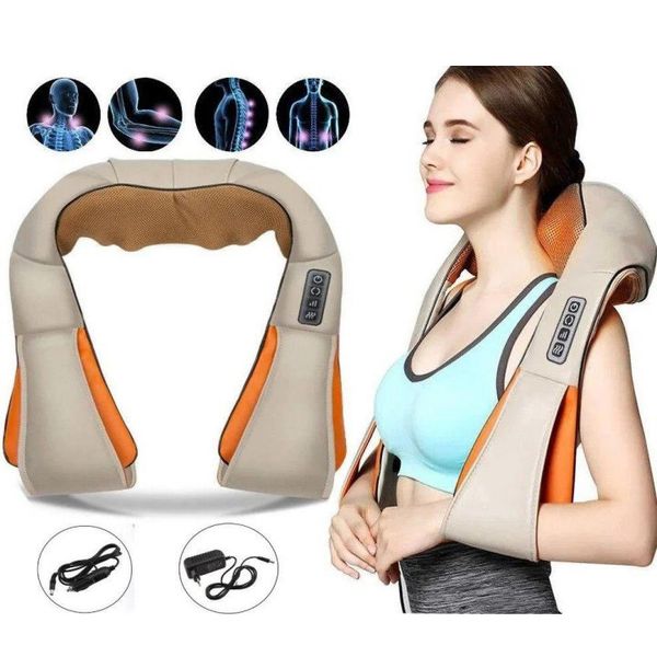 Роликовый массажер для спины и шеи massager of neck kneading фото