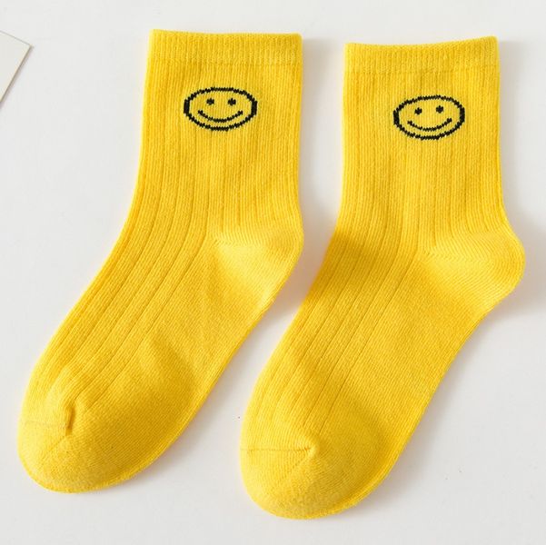 Носки детские однотонные с улыбкой Baby Socks 9-12 лет Желтый (11765) фото