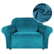 Защитный чехол на кресло Diana Textile Plush Velvet 90-140 см Бирюзовый фото