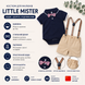Костюм для малышей бодик и шорты Little Mister с подтяжками (Темно-синий 80см) 7135-80см-Темно_синій фото 4