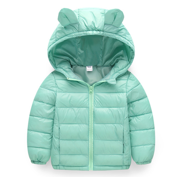 Куртка однотонна з вушками демісезон 110см Світло-зелений (323) фото