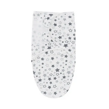 Пелюшка-кокон на липучках для новонародженого, конверт для сповивання з бавовни, Зірочки, 0-6 місяців фото