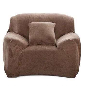 Защитный чехол на кресло Diana Textile Plush Velvet 90-140 см Коричневый фото