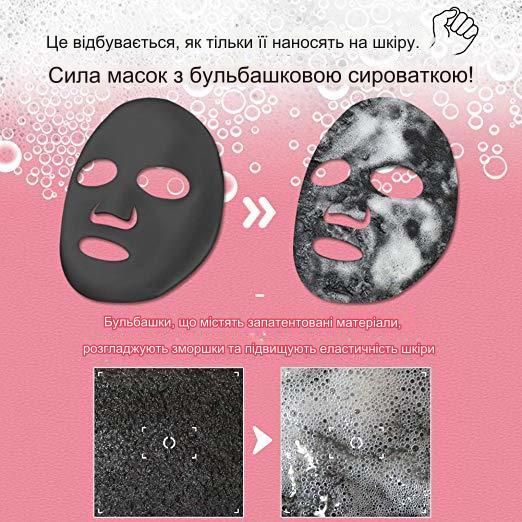 Пузирчаста маска від чорних цяток Elizavecca Hell pore black solution bubble serum mask pack, 1 шт фото