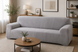 Велюровий чохол на великий 5-місний диван Diana Textile al2045-310-350-l-gray фото 4