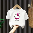 Біла футболка для дівчинки з принтом Hello Kitty, 100 см, 3 роки фото