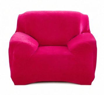 Защитный чехол на кресло Diana Textile Plush Velvet 90-140 см Фуксия фото
