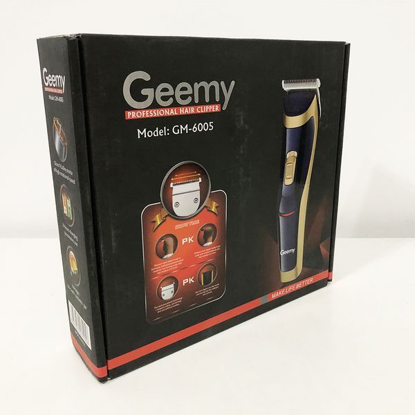 Машинка для стрижки Gemei GM-6005. Колір: синій з бежевим фото