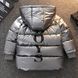 Детская демисезонная куртка с капюшоном для мальчика BOYS Серая, 150 см 8689-серый-150см фото 4