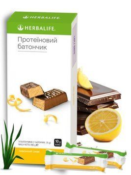 Протеїнові батончики зі смаком лимон (швидкий перекус або корисний десерт) Гербалайф 14 батончиків по 35г фото
