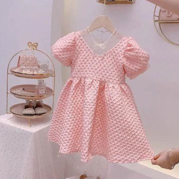 Сукня дитяча з бантом Cute Baby (Рожевий 110см) фото