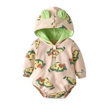 Боди детское Baby с ушками на капюшоне 80см Зеленый (7485) фото