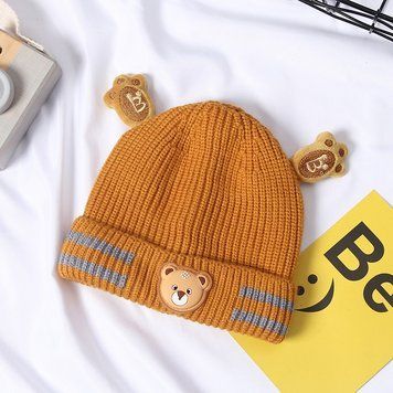 Шапка дитяча Teddy bear (Коричневий 40-46см) фото