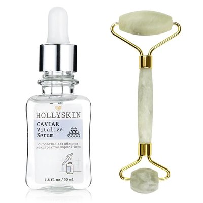 Сироватка для обличчя HOLLYSKIN Caviar Vitalize Serum + Ролер для обличчя фото