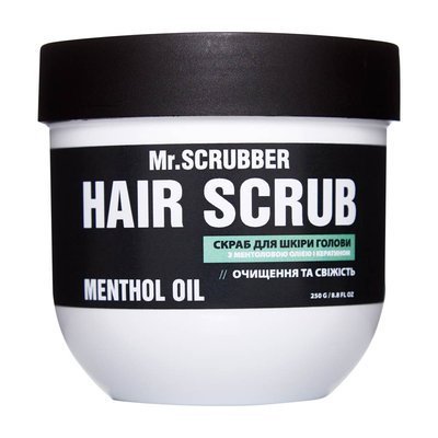 Скраб для шкіри голови та волосся з ментоловою олією і кератином Hair Scrub Menthol Oil фото