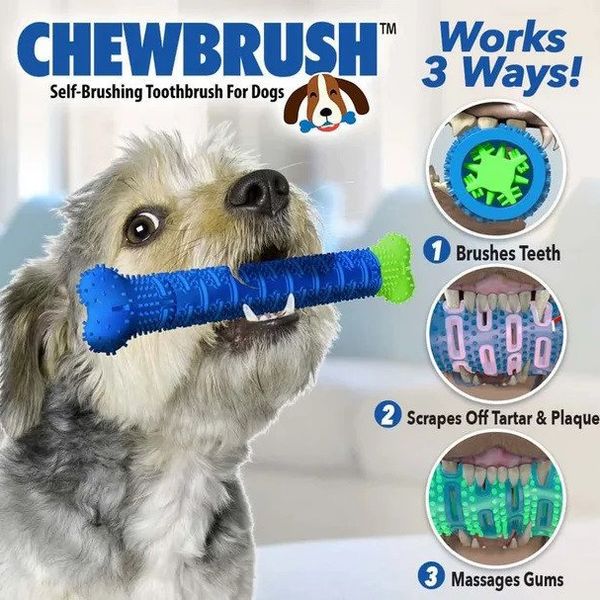 Зубная щетка для собак ChewBrush фото