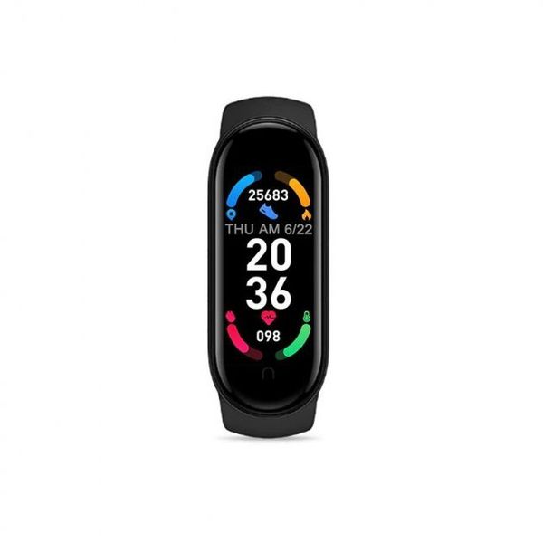 Фитнес браслет FitPro Smart Band M6 (смарт часы, пульсоксиметр, пульс). Цвет: черный фото