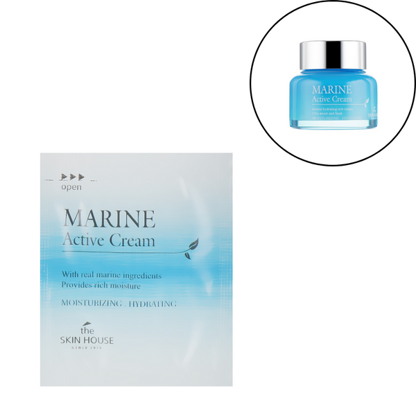 Пробник Увлажняющий крем для лица с керамидами The Skin House Marine Active Cream, 2 мл фото