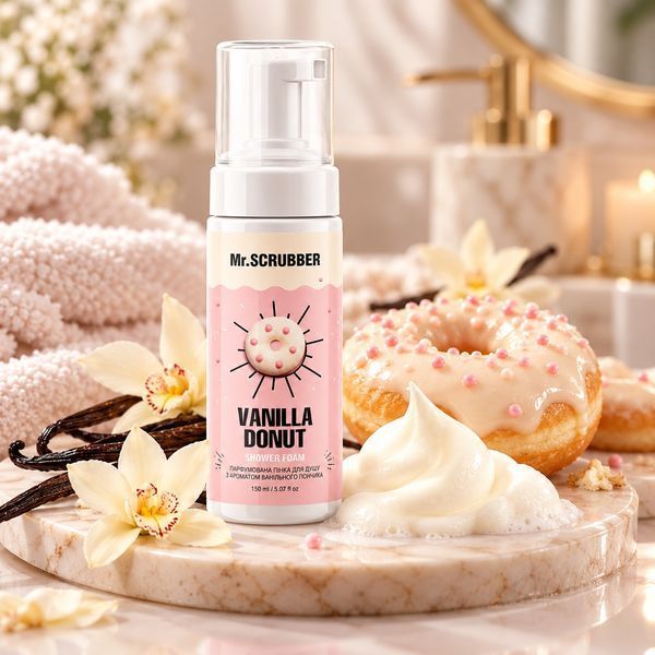 Парфюмерная пенка для душа Mr.SCRUBBER Vanila Donut с ароматом ванильного пончика фото