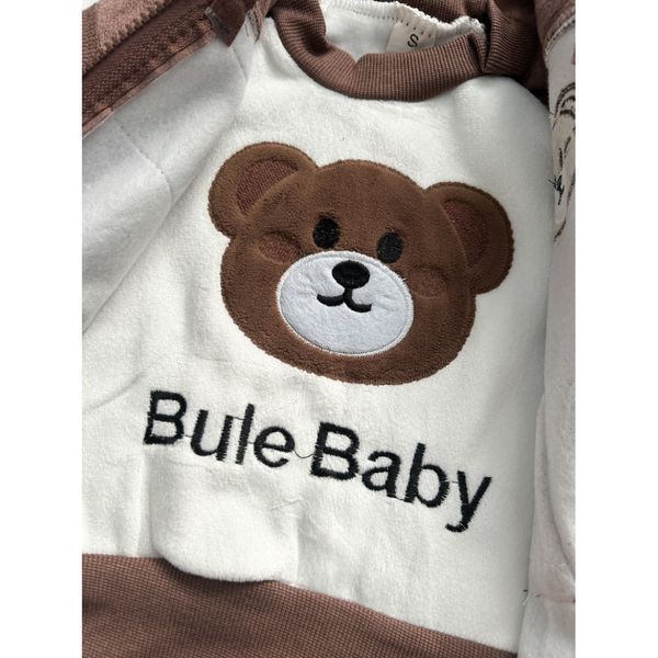 Костюм-трійка теплий Bule Baby коричневий, 90 см фото