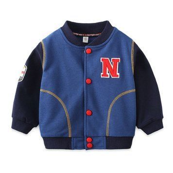 Бомбер дитячий з буквою-нашивкою (Синій 120см) фото