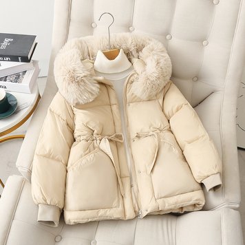 Жіноча куртка з зав'язками на поясі Fashion (Бежевий L) фото