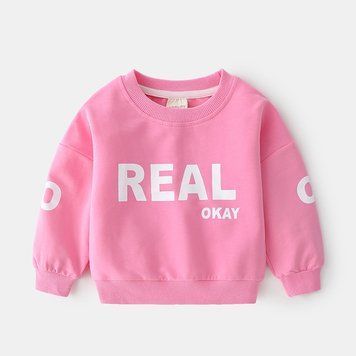 Свитшот детский однотонный Real Okay (Розовый 90см) фото