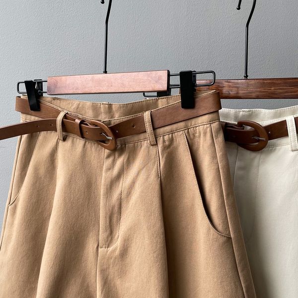 Шорты женские однотонные прямые M Светло-коричневый (а2779) фото