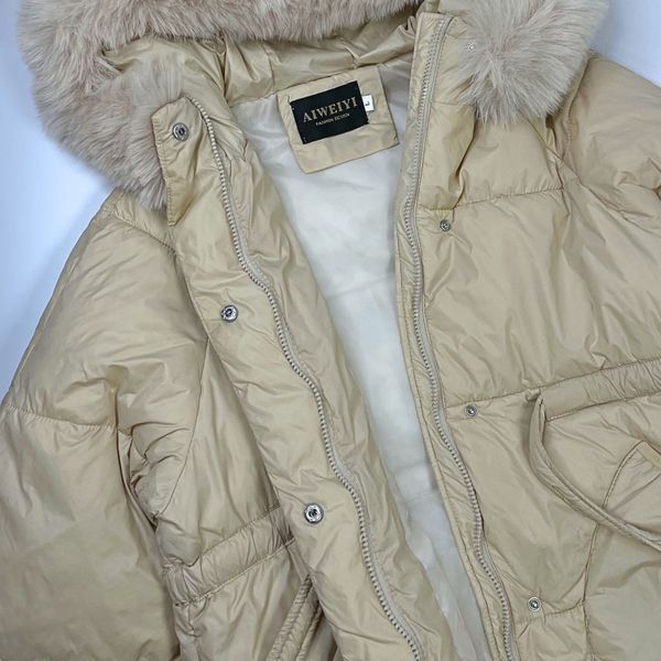 Куртка женская с завязками на поясе Fashion (Бежевый L)   фото