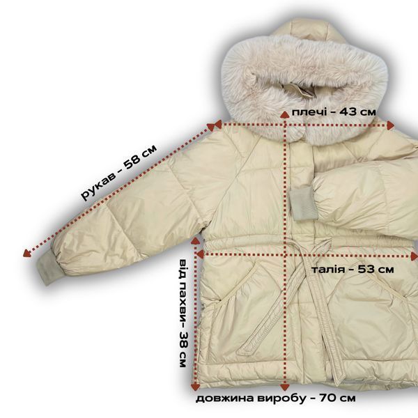 Куртка женская с завязками на поясе Fashion (Бежевый L)   фото