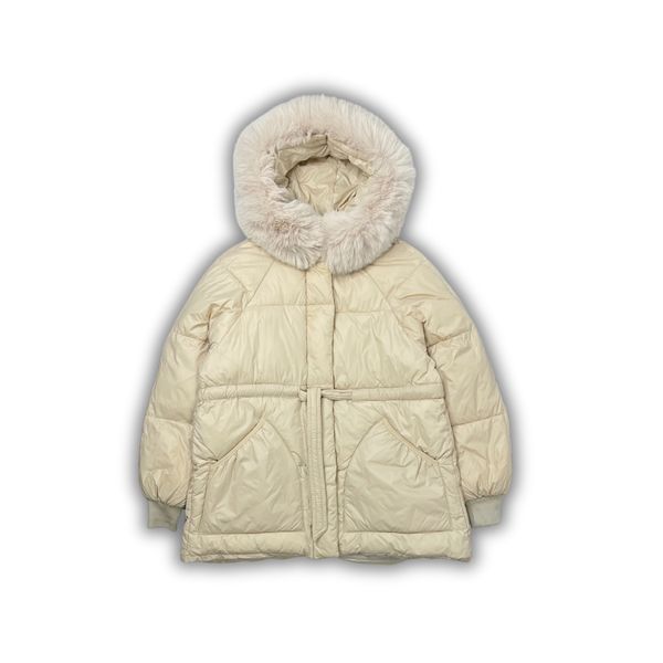 Куртка женская с завязками на поясе Fashion (Бежевый L)   фото