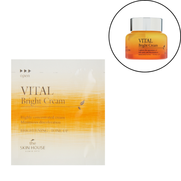 Пробник Крем для рівного тону обличчя The Skin House Vital Bright Cream, 2 мл фото