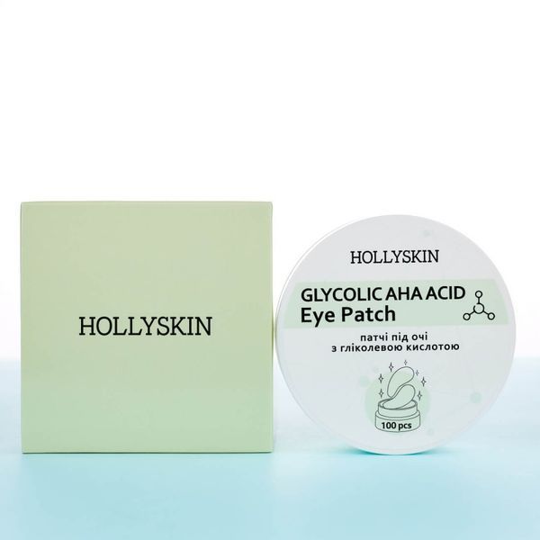 Тканинні патчі під очі з гліколевою кислотою HOLLYSKIN Glycolic AHA Acid Eye Patch фото