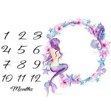 Фотопелюшка з русалкою та квітами 100см Фіолетовий (5061) фото