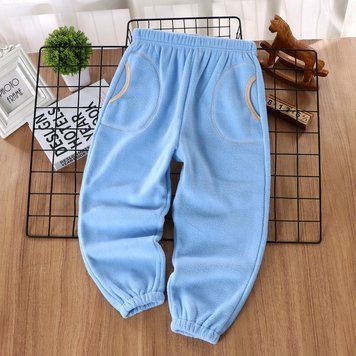 Штани дитячі флісові Baby Basic (Блакитний 140см) фото