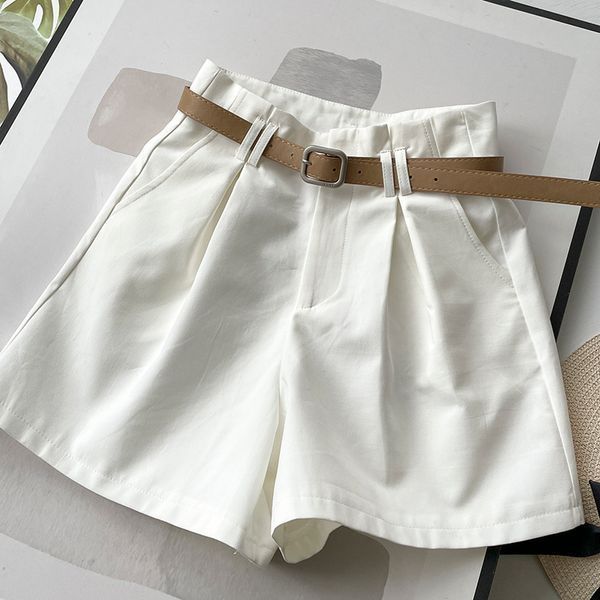 Шорти жіночі однотонні з підвищеною талією L Коричневий (а2846) фото