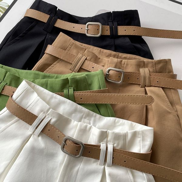 Шорти жіночі однотонні з підвищеною талією L Коричневий (а2846) фото