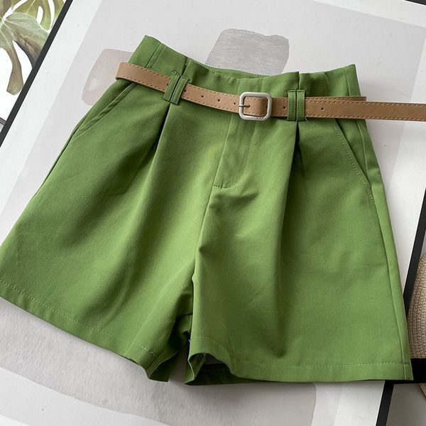 Шорти жіночі однотонні з підвищеною талією L Коричневий (а2846) фото