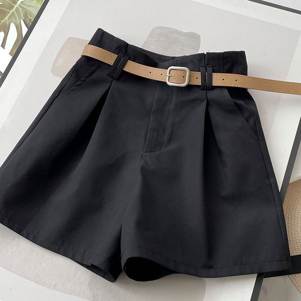 Шорти жіночі однотонні з підвищеною талією L Коричневий (а2846) фото