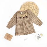 Платье в клетку с короной Коричневый 90см 248 248-90см-Кор фото