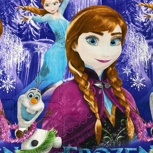 Полуторний комплект постільної білизни для дівчинки Принцеса Анна Frozen (Крижане серце) Фланель 150х220 см фото