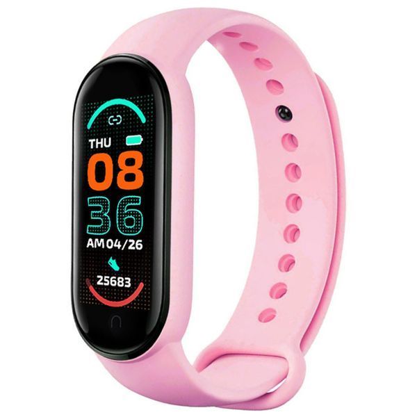 Фітнес браслет FitPro Smart Band M6 (смарт годинник, пульсоксиметр, пульс). Колір рожевий фото