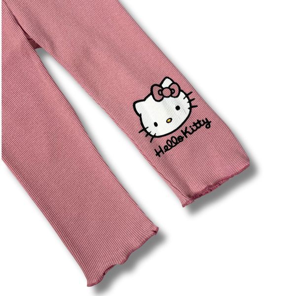 Детский костюм для девочки Hello Kitty - демисезонный повседневный комплект Murat Baby (кофта, лосины), Бело-розовый, 2 года, 92см фото