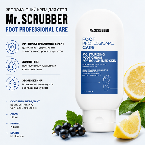 Зволожуючий крем для стоп від огрубілої шкіри Foot Professional Care Mr.SCRUBBER фото