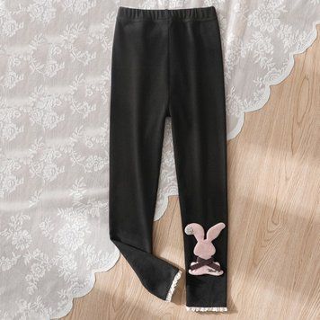 Лосини дитячі з тваринками 130см Чорний (9905) фото