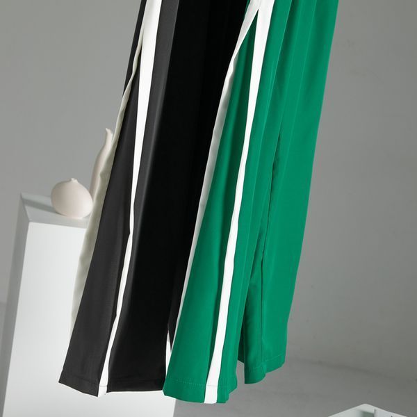 Жіночі штани з широкою смугою по боках XL Чорний (а2955) фото